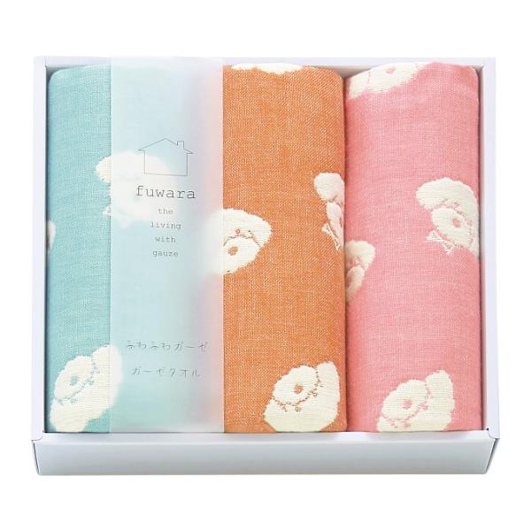 ふわら 6重織ガーゼハンカチ3枚セット FWR3008 : 通信販売 ダブル
