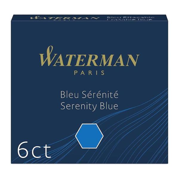他サイト： WATERMAN ウォーターマン ミニカートリッジインク 1箱（6本入） 0.7ml セレニティブルー（フロリダブルー） S0110950の商品画像