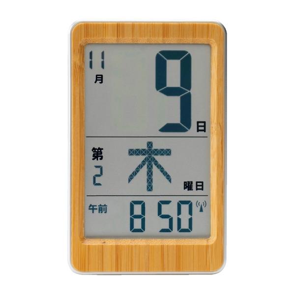 他サイト： ADESSO アデッソ 竹のミニ日めくり電波時計 HM-003の商品画像