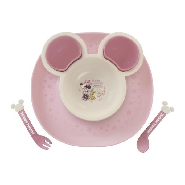 他サイト： 食べこぼしキャッチプレート ミニー×ピンク 306439の商品画像
