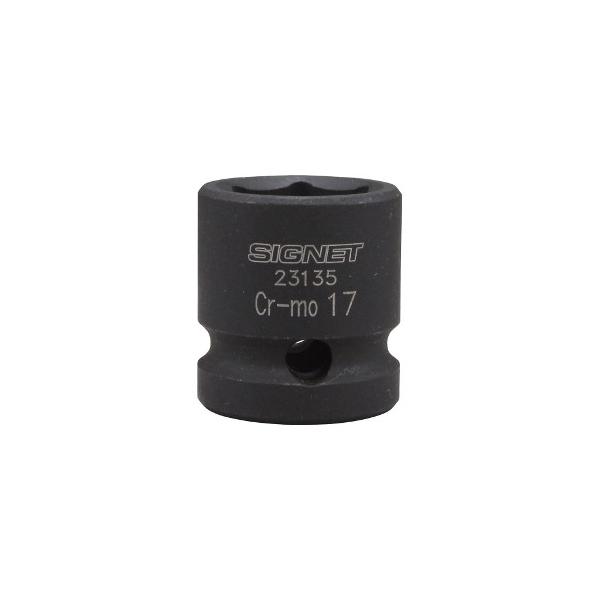 SIGNET シグネット 1/2DR ショートソケット 17mm 23135 インパクト用 全長28mm