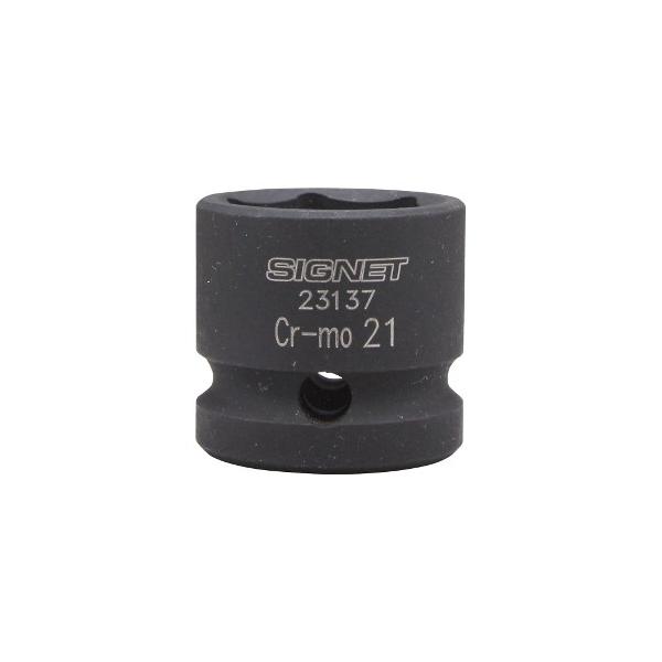 SIGNET シグネット 1/2DR ショートソケット 21mm 23137 インパクト用 全長28mm
