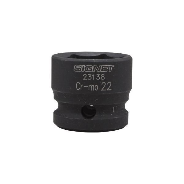 SIGNET シグネット 1/2DR ショートソケット 22mm 23138 インパクト用 全長28mm