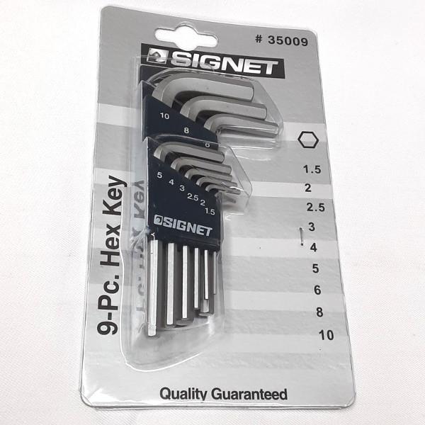 シグネット SIGNET 六角棒レンチセット 9本組 #35009 (mm) ホルダー付