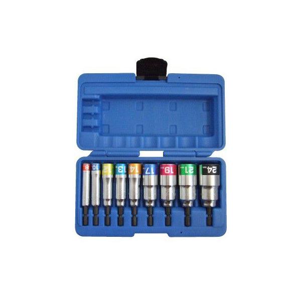 TOP工業 電動ドリル用コンパクトソケットセット 9本組 EDS-824CS