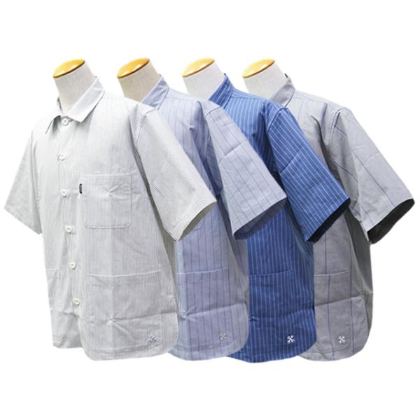 BLUCO ブルコ ストライプ オープンカラー 半袖 ワーク シャツ XL 全4色【BLUCO/ブルコ】2025SS「Garage S/S Stripe Work Shirts