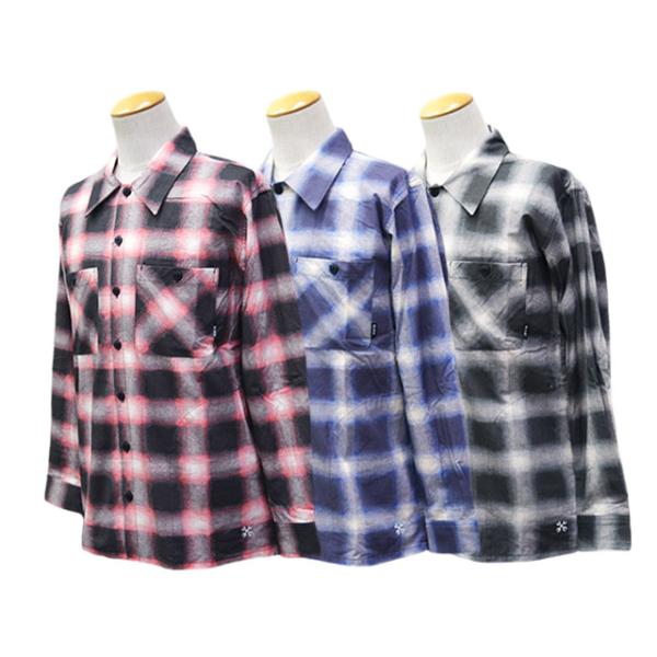 全3色【BLUCO/ブルコ】2026AW「Print Flannel Check Shirts”Ombre”/プリントフランネルチェックシャツ”オンブレ”」(165-11-016)(UNCROWD/アメカジ)