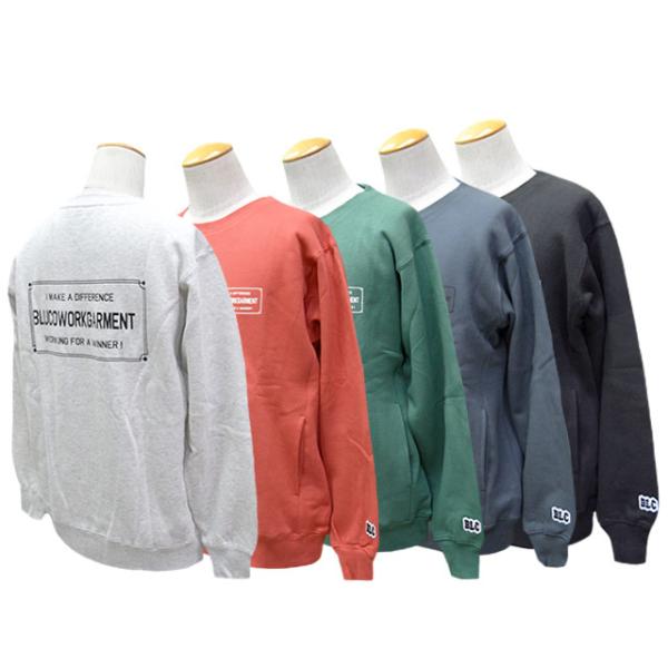 全5色【BLUCO/ブルコ】2026AW「Sweat Shirt”TICKET”/スウェットシャツ”チケット”」(165-13-031)(アンクラウド/アメカジ/アウトドア/WOLF PACK/ウルフパック)