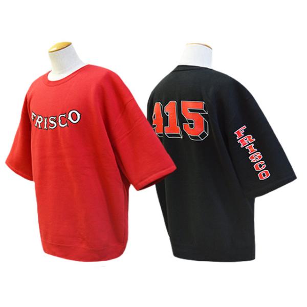 全2色【415 CLOTHING/415クロージング】「Chop Sleeve Crew Neck Sweat”FRISCO 415”/チョップスリーブクルーネックスウェット”フリスコ415”」(ウルフパック)