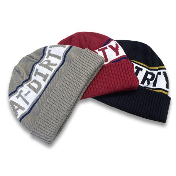全3色【AT-DIRTY/アットダーティー】2022AW「Logo Knit Cap/ロゴニット