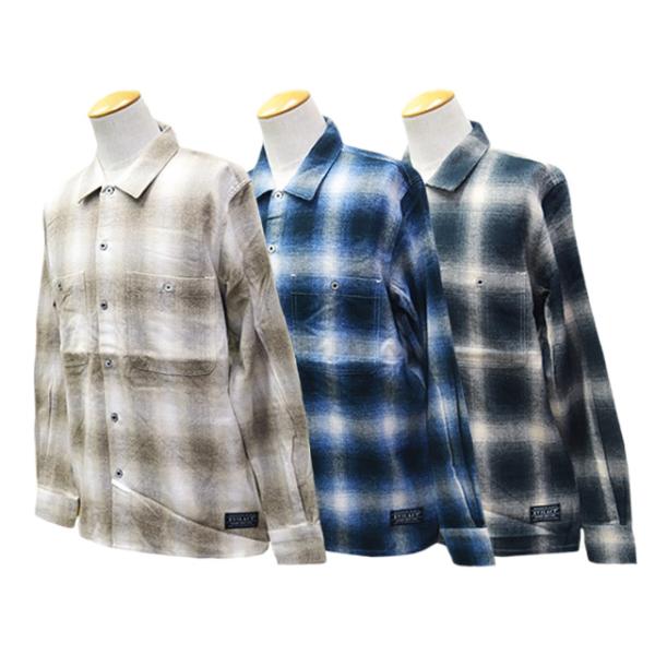 全3色【EVILACT/イーブルアクト】2026AW「OMBLE CHECK L/S Shirts/オンブレチェックロングスリーブシャツ」(EA26-ACT2-S01)(ハーレー/アメカジ/ウルフパック)
