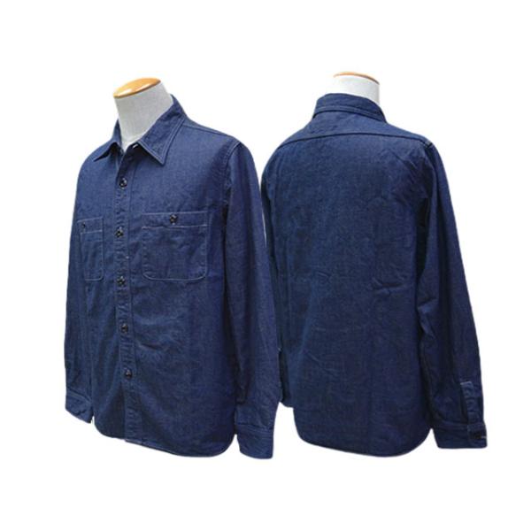 Fullcount フルカウント デニムシャツ ダメージユーズド加工 サイズ44 FULLCOUNT/フルカウント】「Denim Work Shirts/デニムワークシャツ