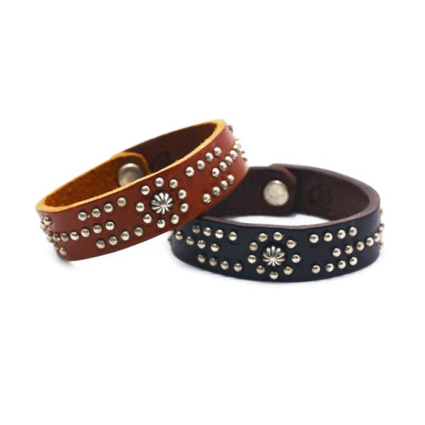 全2色【HTC(Hollywood Trading Company)】「Leather Studs Bracelet