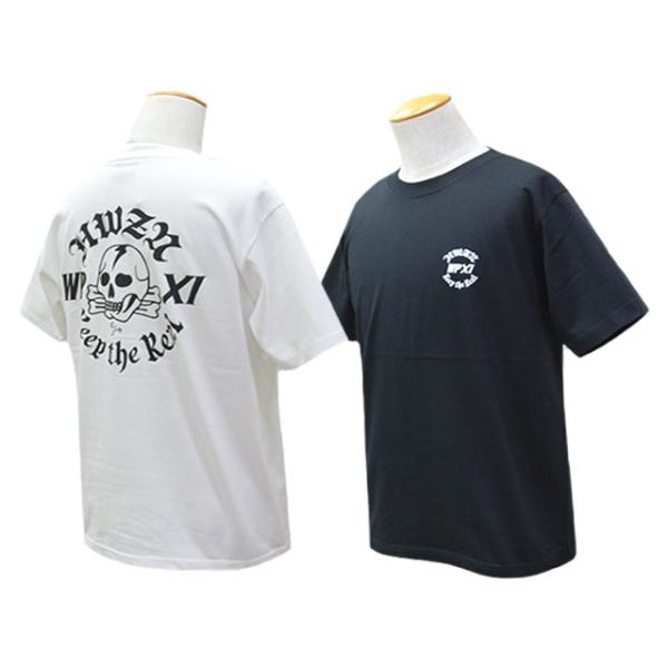 (50% OFF)全2色【HWZN BROSS/ハウゼンブロス】×【CxTxM/クールタトゥーイングマサト】×【WOLF PACK/ウルフパック】「WP German Skull S/S Tee」