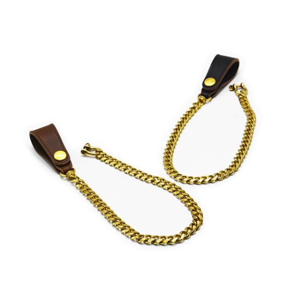 全2色【INCEPTION/インセプション】「Horse Butt Leather Brass Chain