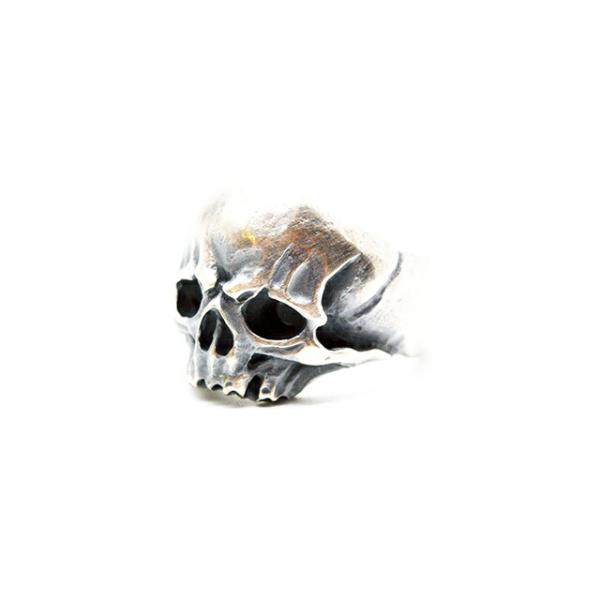 マッドカルトスカルデザインリング付きアクセサリー 別注【MAD CULT/マッドカルト】「WOLF PACK Skull Head Ring/ウルフ