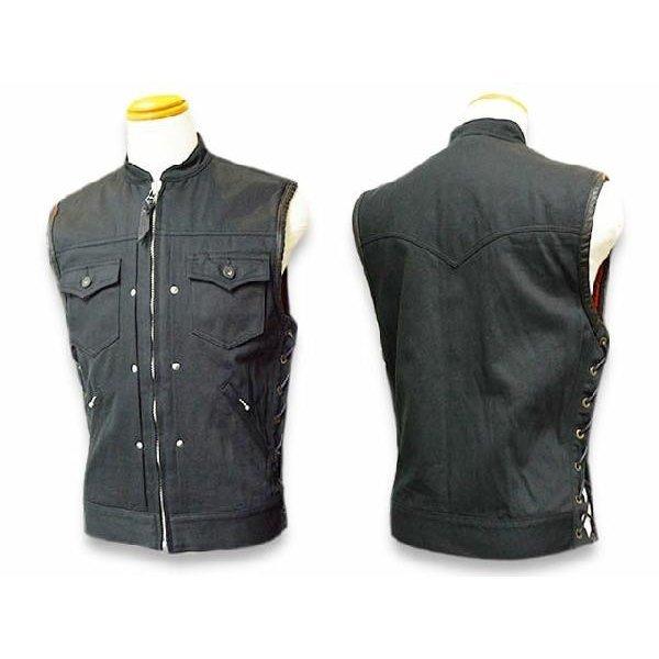 SKULL FLIGHT/スカルフライト「Hard Pique Riders Club Zip Vest”Stand