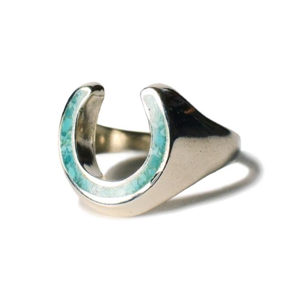 カリフォークス CALIFOLKS HORSESHOE INLAY RING ホースシュー ターコイズリング Made in USA シルバー指輪 通販
