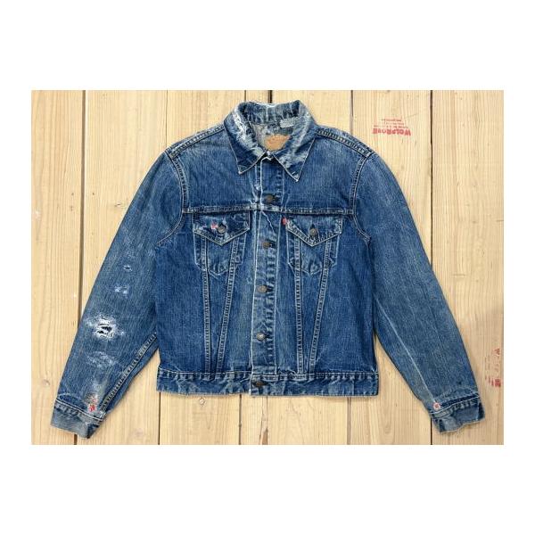 Levi's 激落ち リーバイス70505 古着 ダメージリペアカスタム Gジャン