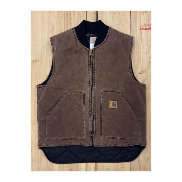 Carhartt（カーハート） 美品 ダック ワークベスト 古着 L ブラウン