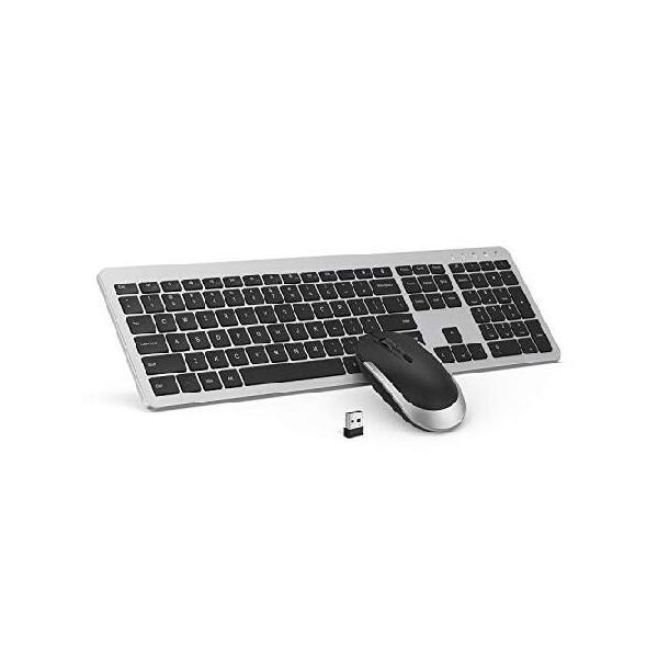 seenda ワイヤレスキーボード Seenda ワイヤレスキーボードとマウスのコンボ フルサイズ
