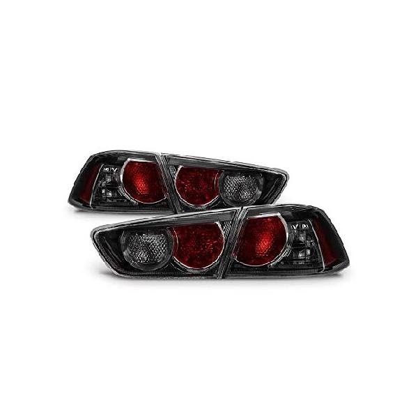 Black Smoked Tail Lights For 2008-2017 Mitsubishi Lancer & EVO X - Direct Replacement Pair (DOT Compliant) 4 thumbnail image