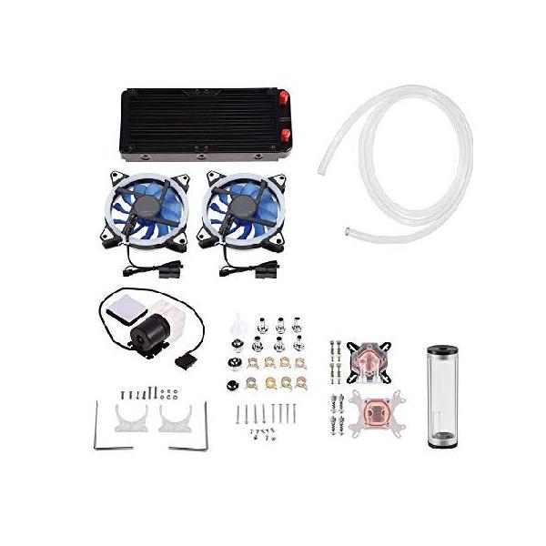 PC水冷キット DIY水冷キット クーラーCPU/GPUブロック 円筒型水タンク