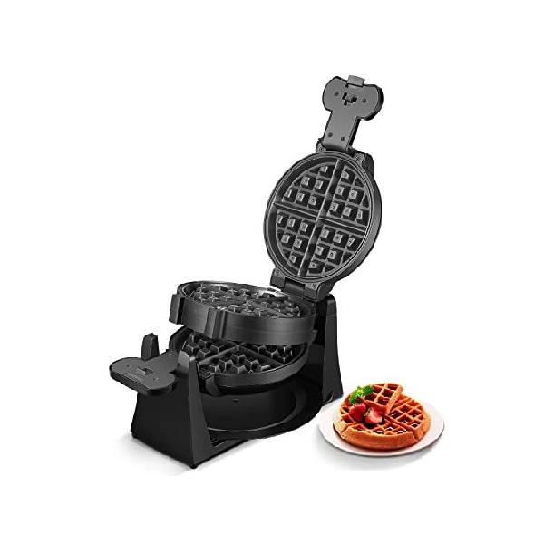 Belgian Waffle Maker ワッフルメーカー Waffle Maker, Belgian Maker Iron 180° Flip Double Waffle, 8