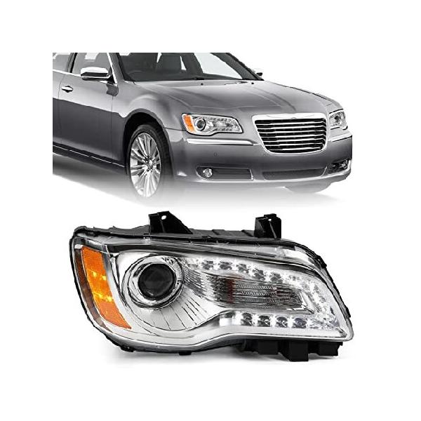 新品★2011-2014年式 クライスラー300 ヘッドランプ ペア ヘッドライト 2011-2014クライスラー300交換用ハロゲンLED DRL