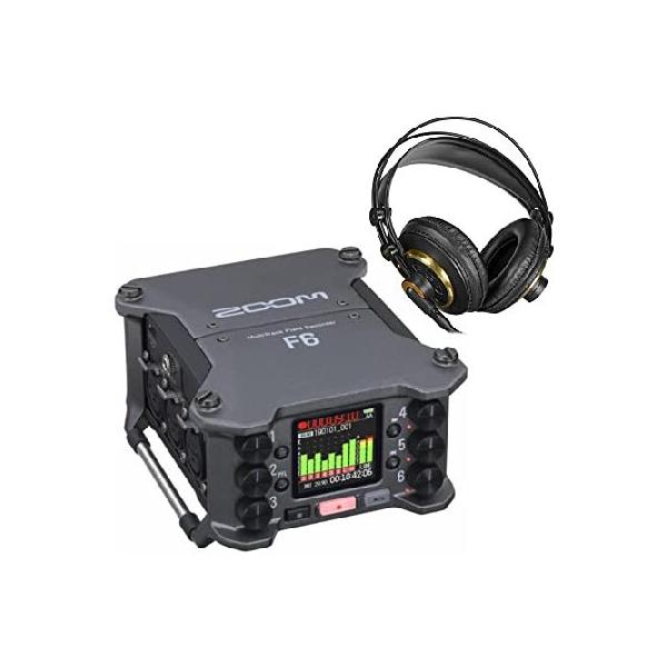Zoom F6 6-Input / 14-Track Multi-Track Field Recorder Bundle
