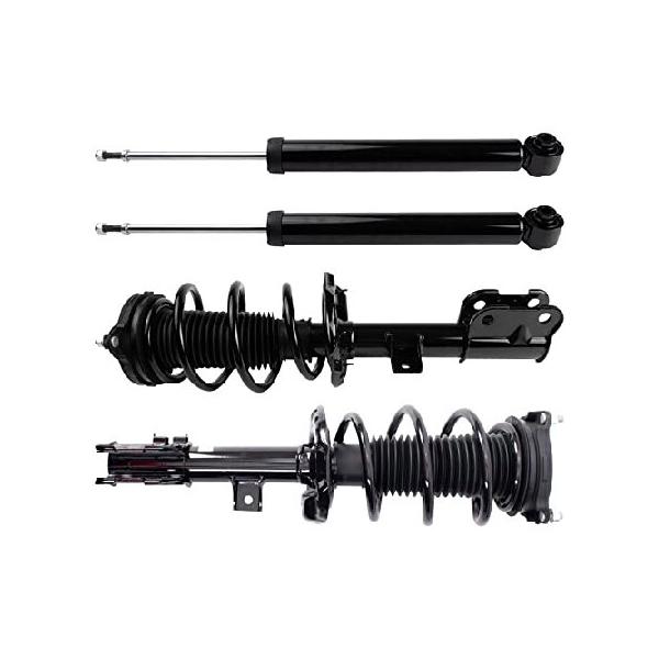 サスペンションキット（ストラット、スプリング、ショックアブソーバー） TRQ SKA42936 (4ピース) サスペンションストラットとショック