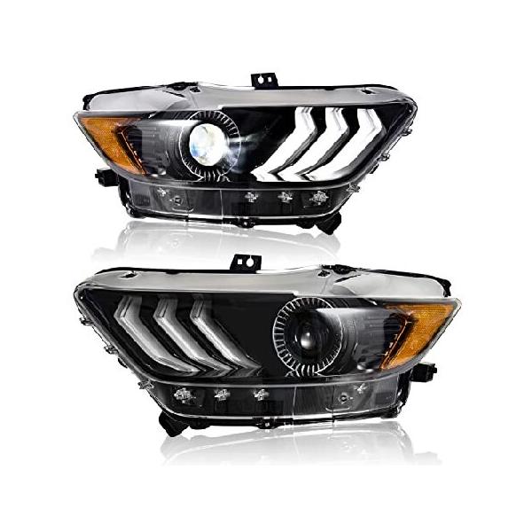 KEWISAUTO ヘッドライトアセンブリ フォード マスタング 2015