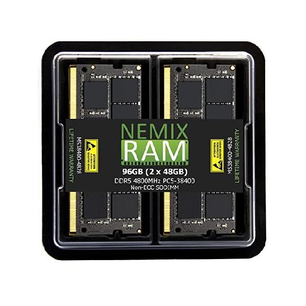NEMIX RAM 96GB (2X48GB) DDR5 4800MHz PC5-38400 ECC 262ピン SODIMM