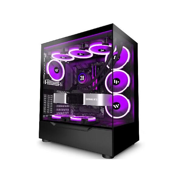 KEDIERS ATX PCケース プレインストール 4 PWM ARGB ファン