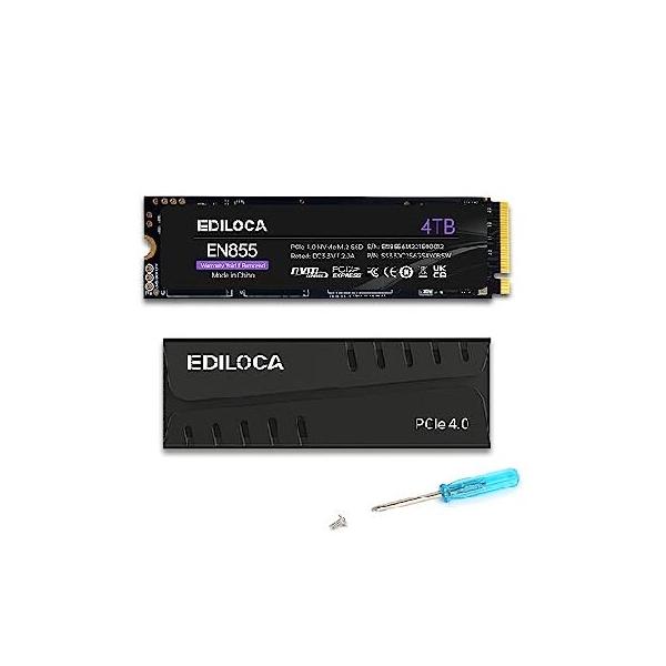 Ediloca EN855 Internal Gaming SSD with Heatsink 4TB PCIe