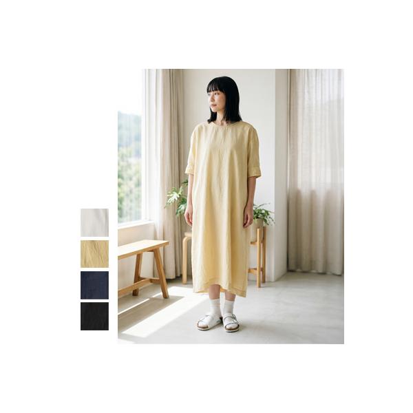 homspun（ホームスパン） リネンバイオ半袖プルオーバーワンピース