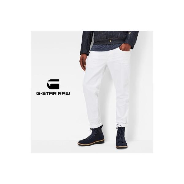 �W�[�X�^�[���E G-Star RAW 3301 �e�[�p�[�h�W�[���Y 3301 Tapered Jeans �z���C�g�X�g���b�`�f�j�� 51003-6729-1241 71