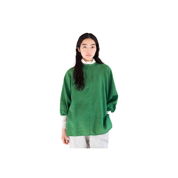 北欧暮らしの道具店別注　 フォグリネンワーク バックリボン　リネントップス 当店別注】fog linen work / リネントップス（ペールグレー・ブラック