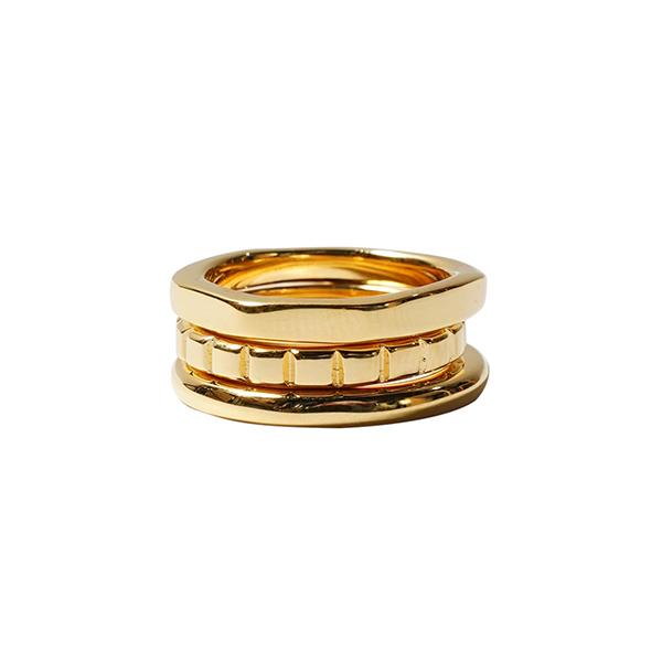 ！新品同然！　シャリオール　セット　バングル　リング　10号　9号 XOLO XOLO(ショロ) Triple with Cushion Ring -Gold- トリプルウィズ