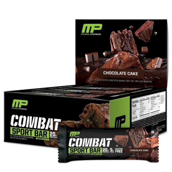 マッスルファーム コンバット スポーツ プロテインバー チョコレートケーキ味 12本入り Bar: MusclePharm: Combat: お取り寄せ