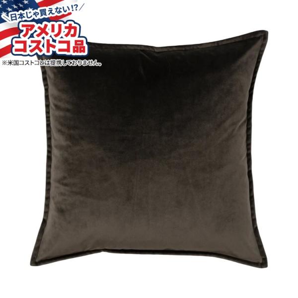 羽毛とダウン入りインサート片面ベルベット、片面フェイクリネンジッパー付きカバー23インチ x 23インチの枕（1/2インチのフランジを含む）洗濯機で洗えるカバー