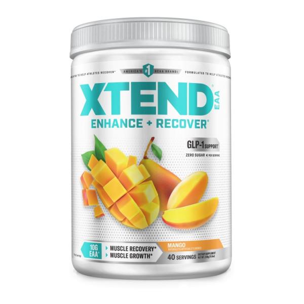 XTEND EAA Post-Workout Powder, for Muscle Recovery, Sugar-Free, Mango, 40 Servings