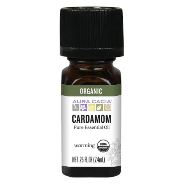 オーラカシア オーガニックエッセンシャルオイル カルダモン 7g AURA CACIA Cardamom Certified Organic. 0.25 OUN お取り寄せ