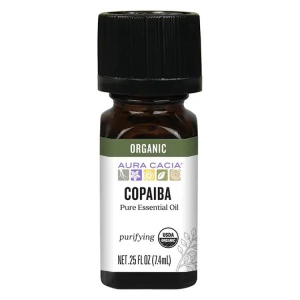 オーラカシア オーガニックエッセンシャルオイル コパイバ 7g AURA CACIA Copaiba Certified Organic. 0.25 OUNCE お取り寄せ