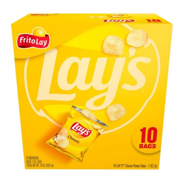 レイズ クラシック ポテト スナック チップス、1 オンス バッグ、10 個入りマルチパック Lay's Classic Potato Sn お取り寄せ