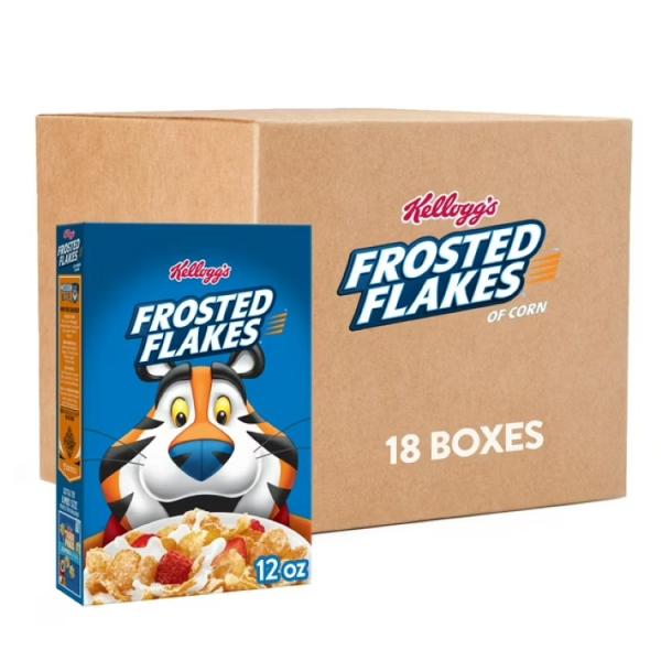 ケロッグ フロステッドフレーク 朝食用シリアル 無脂肪 340g 18箱入り Kellogg's Frosted Flakes Breakfast Cereal お取り寄せ