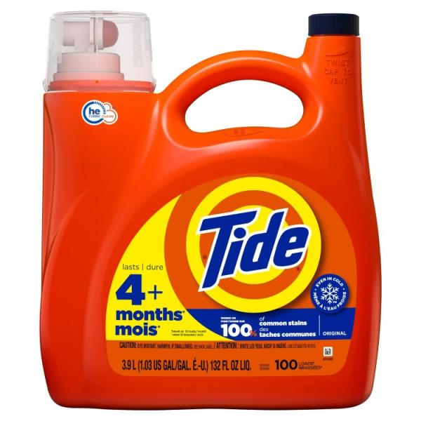 タイド 洗濯洗剤 液体 オリジナルセント 3.69L 100回分 HE対応 Tide Laundry Detergent Liquid, Original Sc お取り寄せ