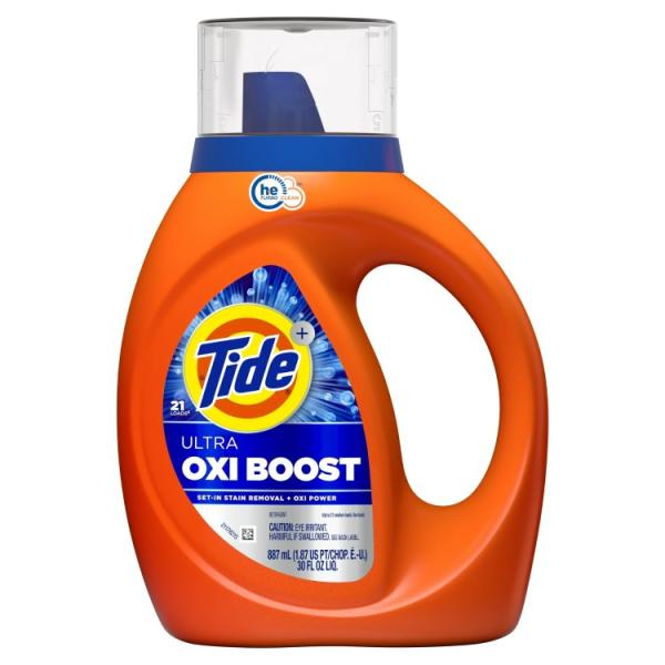 タイド ウルトラ オキシ ブースト 液体洗濯洗剤 887ml 21回分 Tide Ultra Oxi Boost Liquid Laundry Detergen お取り寄せ