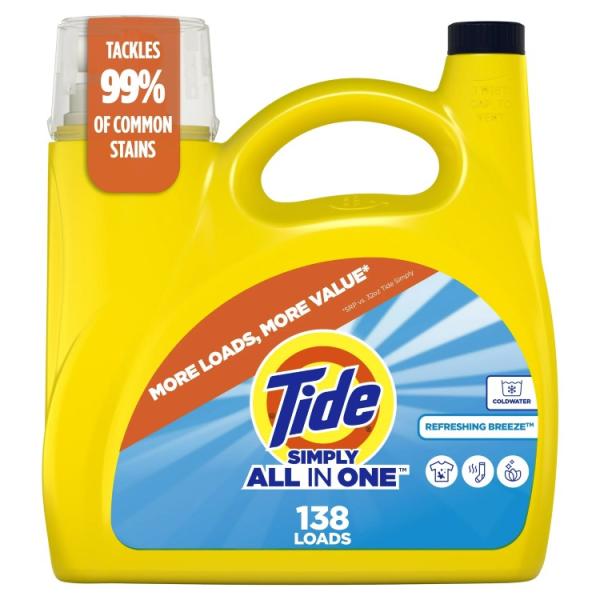タイド シンプリ― オールインワン 液体洗濯洗剤 リフレッシングブリーズの香り 5.38L 138回分 Tide Simply All-in-One Liqui お取り寄せ