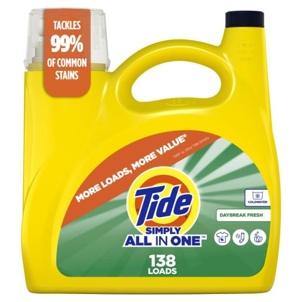 タイド シンプリー オールインワン 液体洗濯洗剤 デイブレイクフレッシュの香り 5.38L 138回分 Tide Simply All-in-One Liqui お取り寄せ